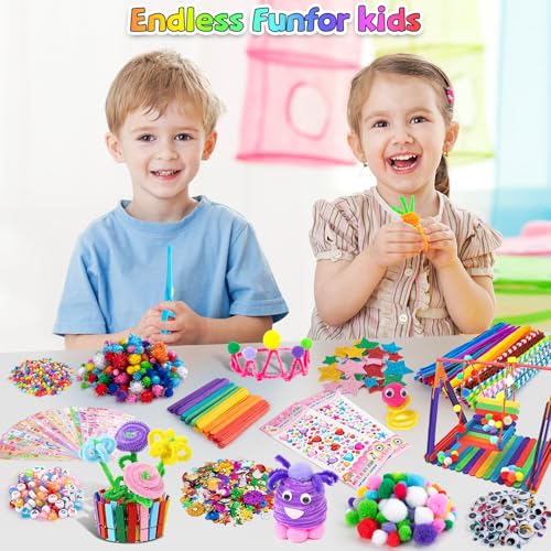 Kids Arts and Crafts Supplies Kit with 2000+ Pieces - DIY Jewelry & Craft Set - Variation of THIS listing