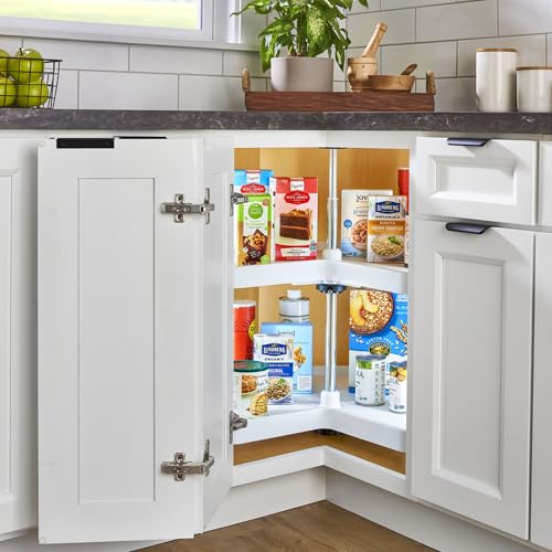 32-Inch Kidney-Shaped Dual Tier Lazy Susan for Corner Cabinets - Variation of THIS listing