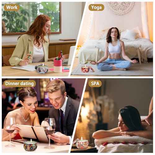 4 Pack Scented Candles Gifts for Women 10oz Home Scented Candles 100Hours Aromatherapy Candle Gifts Set Soy Wax Candles for Christmas Day, Birthday, Mothers Day, Valentine's Day