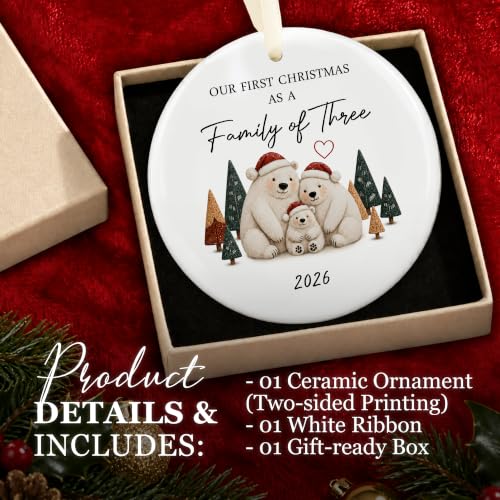 Sengift Baby's First Christmas Ornament 2026 Family of 3 Sen-onm-fami-03