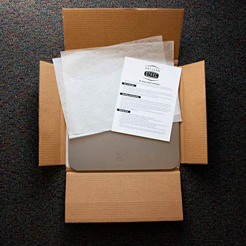 High Performance Pizza Steel Made in the USA - 16" x 14.25" (.25"