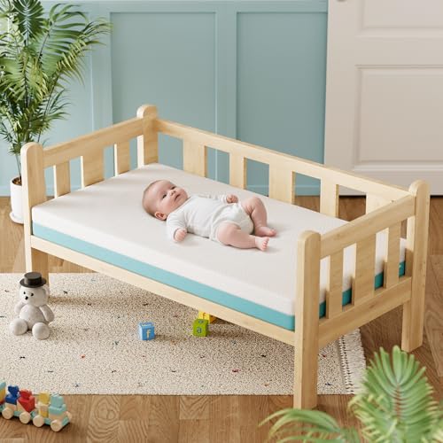 Toddler Crib Mattress 52 x 27.6 x 4.5 Inch Memory Foam Breathable Washable Cover