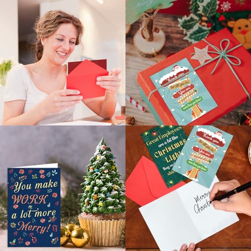 Ceiba Tree Vintage Christmas Cards for Employees Staff Appreciation