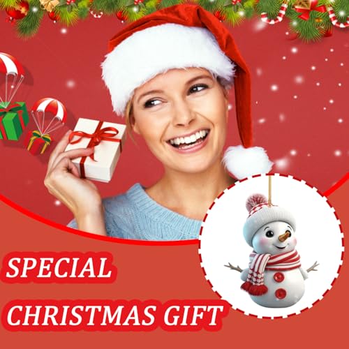 Mtruil Styl 20 Funny White Snowman Christmas Tree Ornaments 5 Pcs