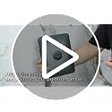 DeLanges Gunmetal Grey Heated Shower Mirror Fogless with Dimmable LED Lights, Rechargeable & 360° Adjustable, All-in-One Shaving Storage