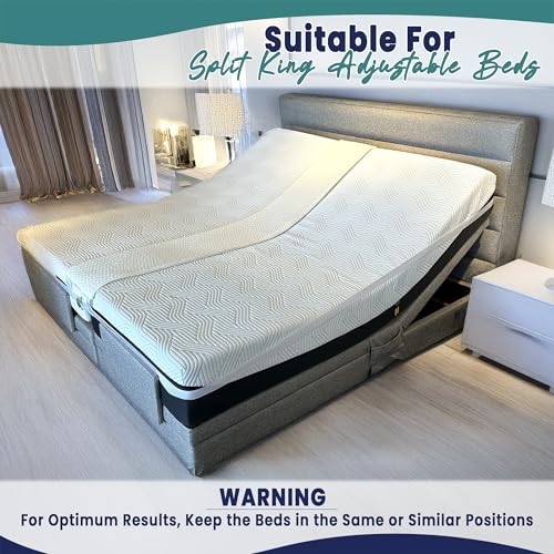 Bed Bridge for Adjustable Split King Beds - 10x75 Inch Gap Filler