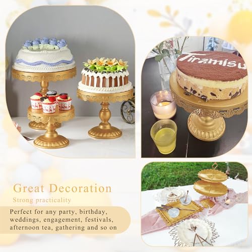 9-Piece Metal Cake Stand Set with Multiple Styles Gold Dessert Display Tower