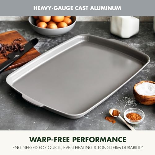 GreenPan Premiere 18x13 Inch Gray Ceramic Nonstick Half Sheet Pan - Oven & Broiler Safe