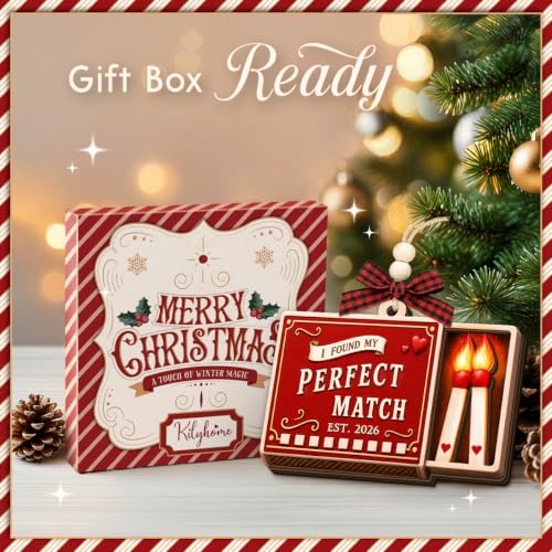 Perfect Match Couple Christmas Ornament 2026 – Wooden Two-Layer Keepsake