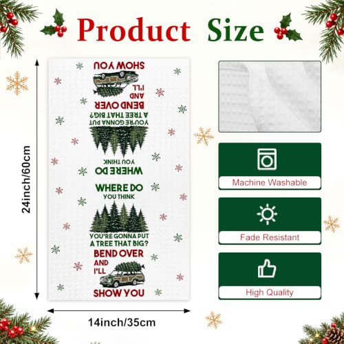 GFuhlre Christmas9 2 Pack Holiday Kitchen Towels - Festive Dish Hand Towels