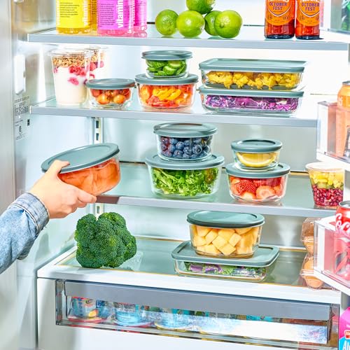 24-Piece Glass Food Storage Containers Set with Airtight Lids - Leakproof, BPA-Free, Microwave & Freezer Safe