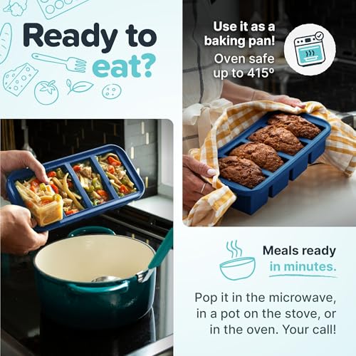 Blueberry Souper Cubes 2 Cup Silicone Food Storage Molds - 2-Pack