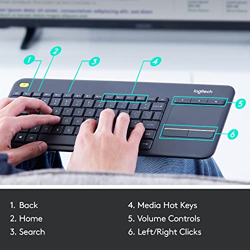 Wireless Touch TV Keyboard with Touchpad - Logitech K400 Plus Floral Variation