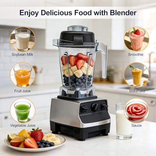 Deuovht 48oz Blender Pitcher Compatible with Vitamix Models, Stainless Steel Blades