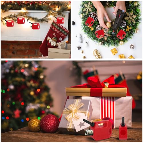 AELVOURS 1 Pack Christmas Gas Can Ornament Money Holder Red Resin Holiday Decorations