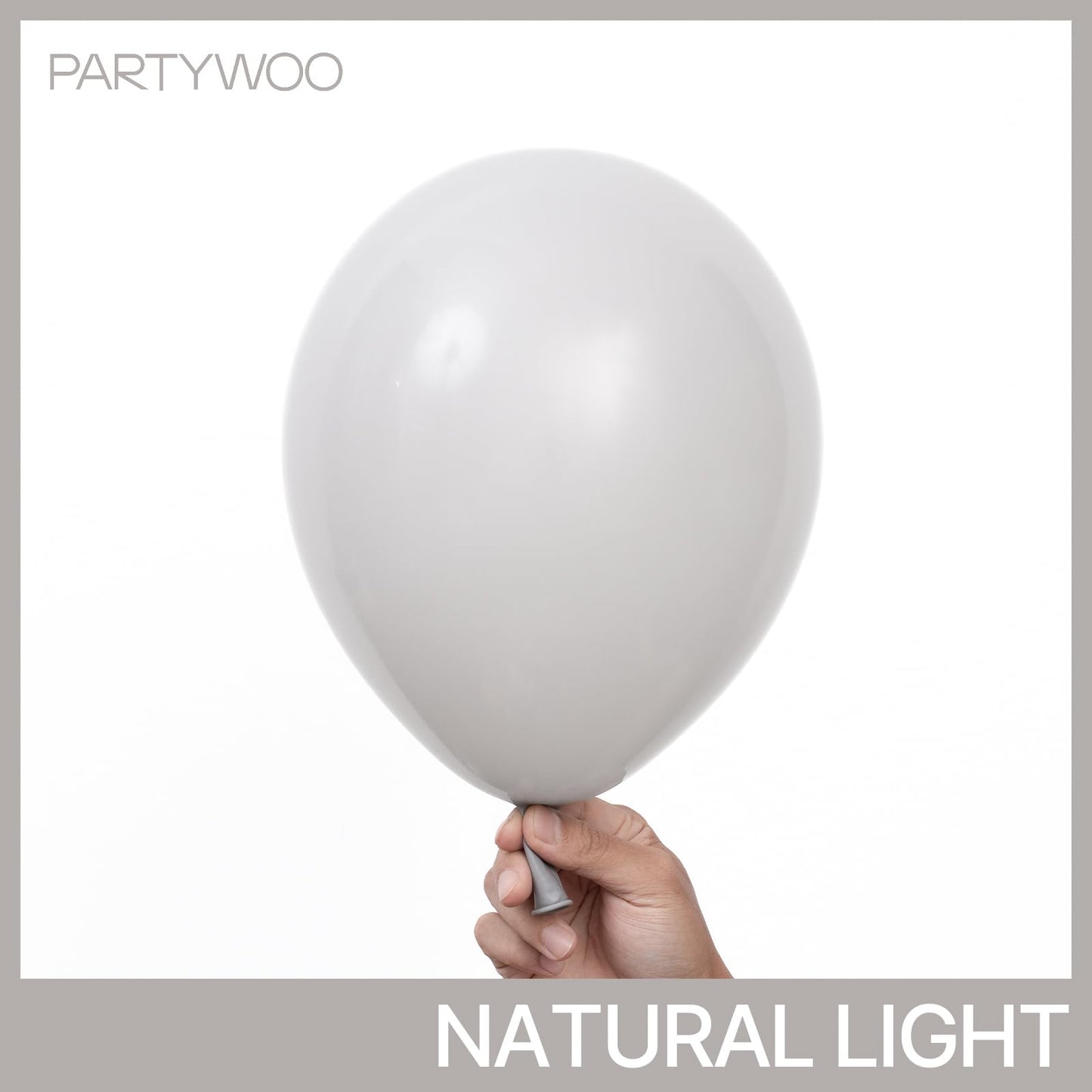 PartyWoo Grey Balloons 140pcs Different Sizes Pack of 18 12 10 5 Inch Light Pastel Pale Gray Latex Balloon Arch Kit Garland for Baby Shower Graduation Wedding Birthday Party Decorations Gray-Y76