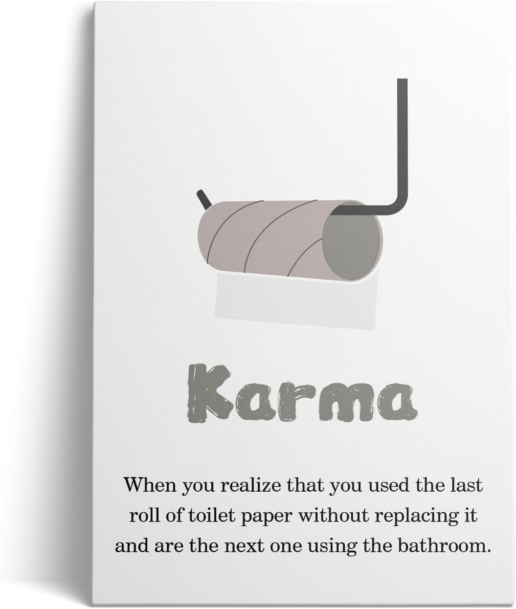 Jumong Bathroom Decor - Wall Art with Toilet Rules | Framed Canvas Sign (12x18 Inches)