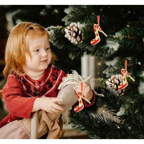 High Heel Shoe Christmas Ornaments Red Metal High Heel Ornaments for Christmas Tree Rhinestones Shoe Hanging Christmas Decorations Funny Christmas Ornaments for Women Girl Mom Sisters