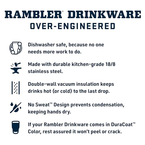 YETI Rambler 16 oz Navy Stackable Tumbler with Vacuum Insulation & MagSlider Lid