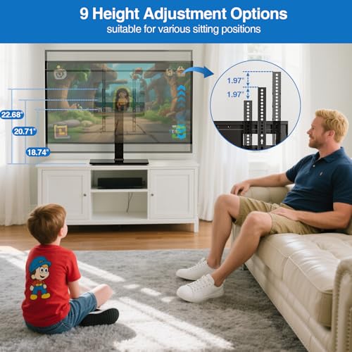 32-75 Inch Universal Swivel & Tilt TV Stand Base for Heavy TVs - HOLMAXD