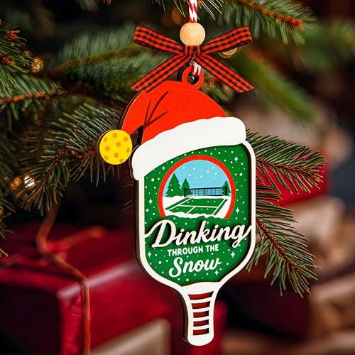 Pickleball Ornament 2025 - Funny Pickleball Gifts for Women Men, Cute Pickle Ball Ornaments for Christmas Tree Decorations, Unique Pickleball Christmas Ornaments 2025 for Holiday Decor
