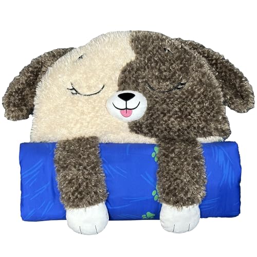 Large Happy Nappers 2-in-1 Pillow & Sleepy Sack Dog - Portable Cozy Play & Nap Friend