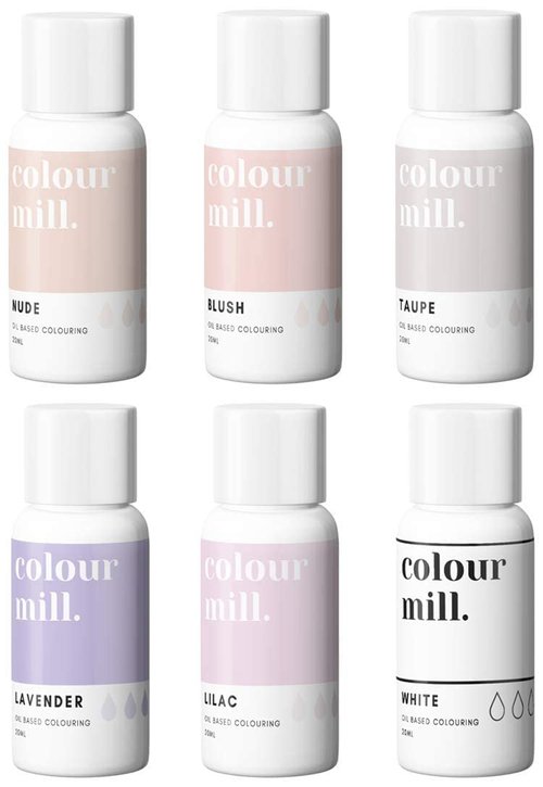 Colour Mill Oil-Based Food Coloring, 20 Milliliters (Assorted Nudes)