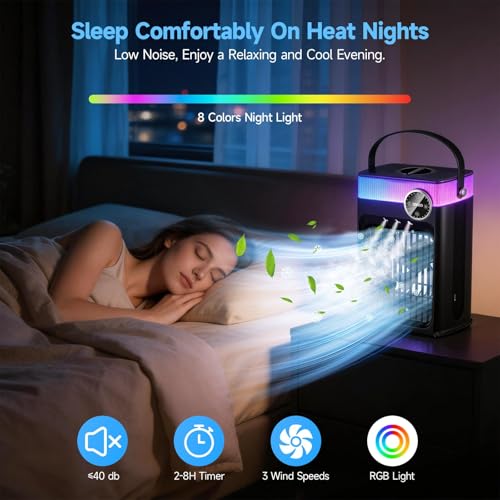 2026 New Portable Air Conditioners, 4 in 1 Evaporative Cooler with