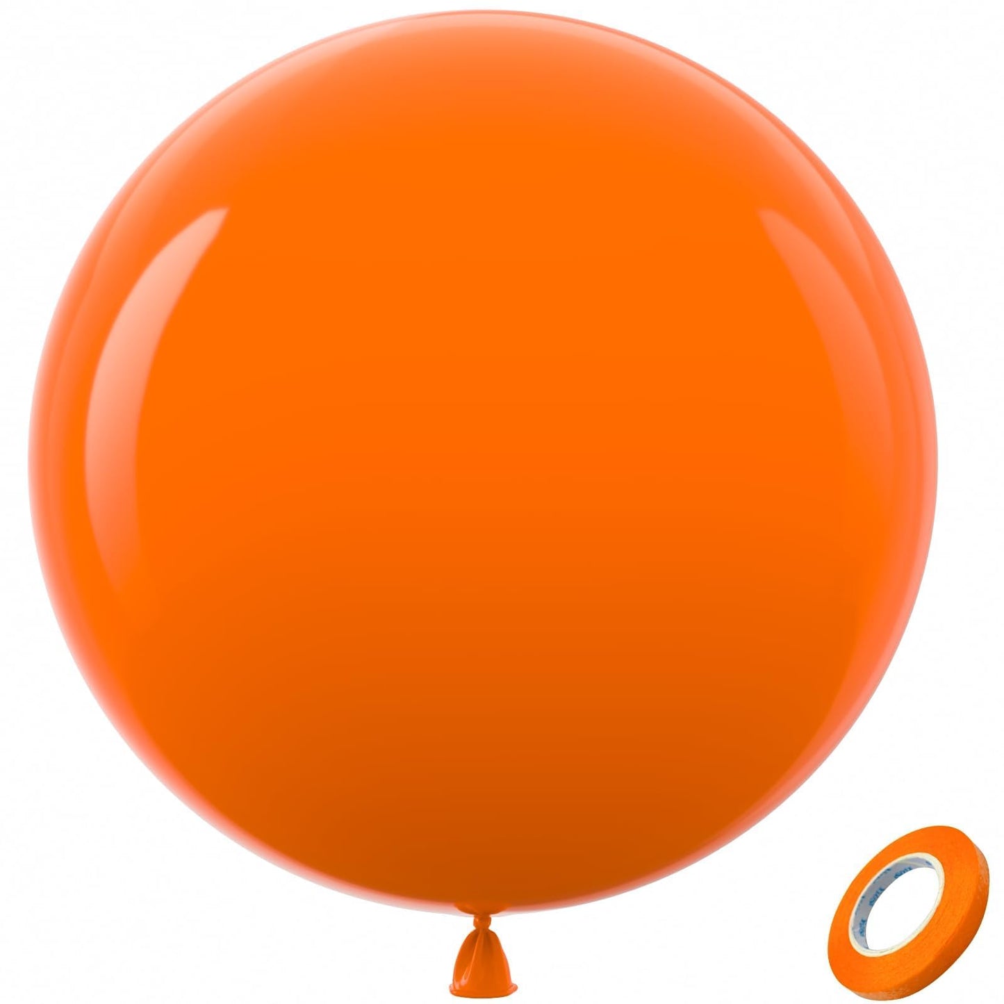 Bezente Orange Giant Balloons 36 Inch - 8 Pack Jumbo Large Round Light Orange Latex Balloon for Photo Shoot Birthday Graduation Bridal Shower Halloween Party Decorations