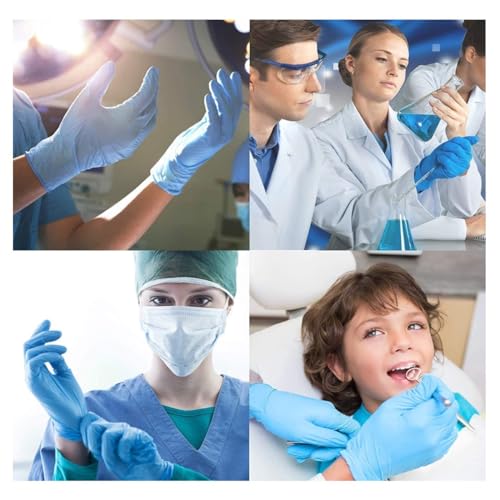 Jointown Small Vinyl Exam Gloves - Latex-Free, Powder-Free, Disposable, Blue, Case of 1,000