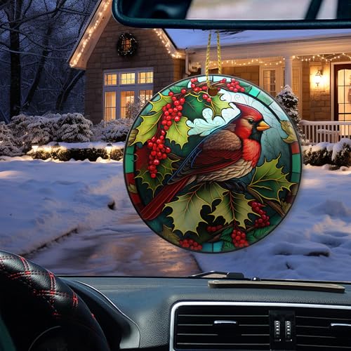PTPLMM Cardinal Christmas Ornament - Red Cardinal Ceramic 3" Holiday Decor (Variation: Cardinal)