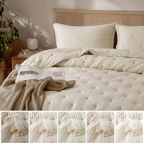 Quilt Set King Size- Lightweight Bedding with 2 Pillow Shams, Luxury