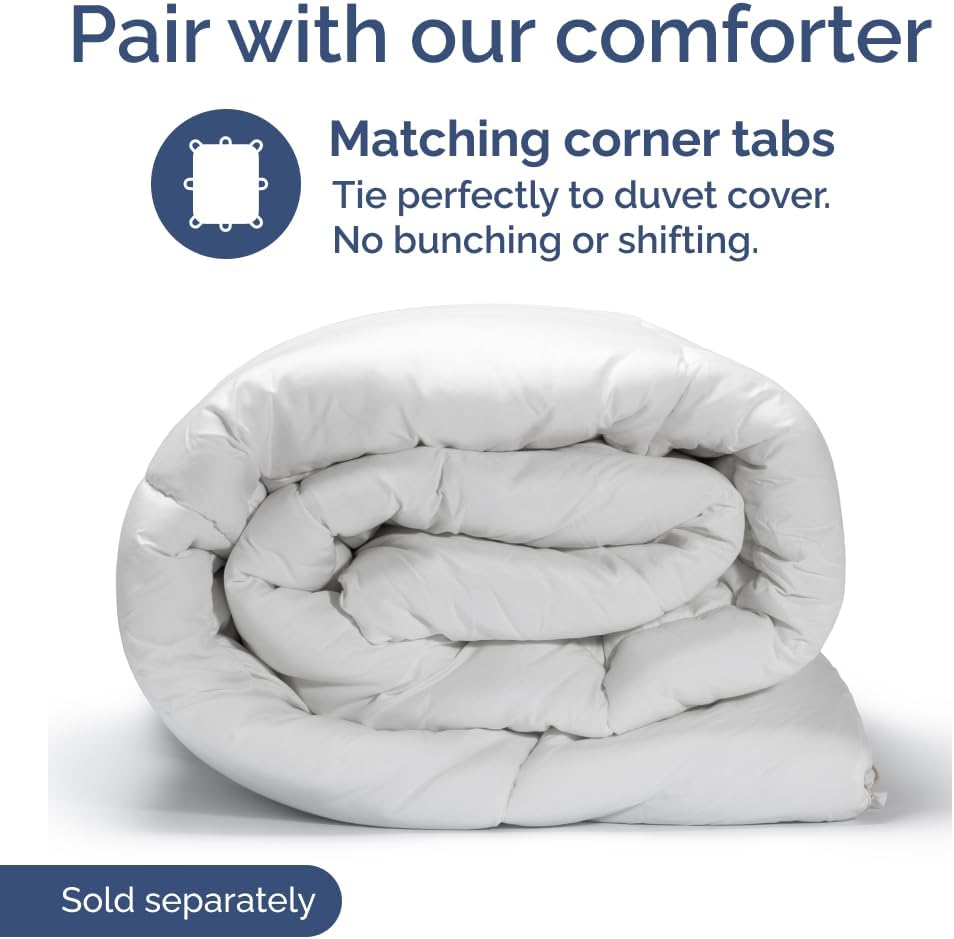 Skiennix Queen Duvet Cover Set - Extra Soft 90" x 90" with 2 Pillow Shams | Hotel Luxury, Easy Care, Fade-Free (Ice Blue)