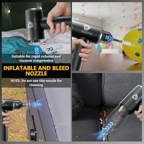 DUSTIX DX-1 Pro Cordless Handheld Car Vacuum & Multi-Function Cleaner