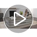 CHERIMOR Queen Air Mattress with Built-In Pump Gray & White, Anti-Sag Support, 80x60x18 Inches