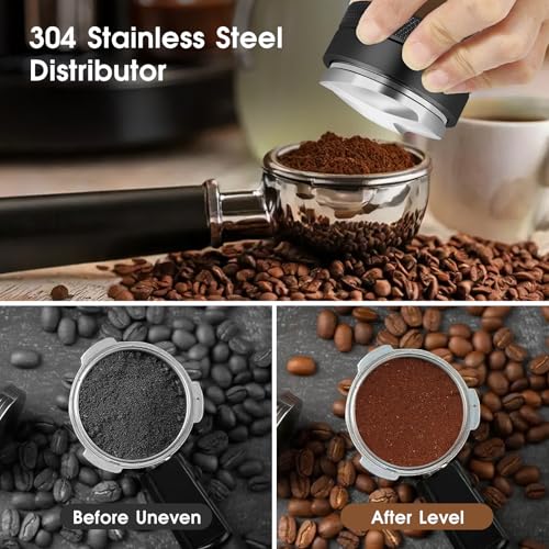 Reoszeank 54mm Espresso Accessories Kit for Breville - Tamper, Distributor, Dosing Funnel