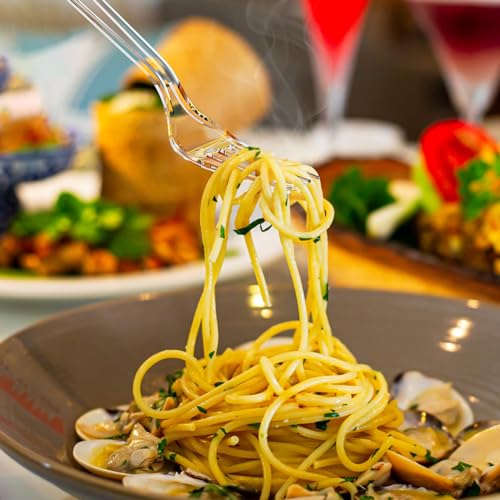 Clear Plastic Forks and Spoons Set - Heavy Duty, 360 Count, Disposable & Reusable Variation of THIS listing