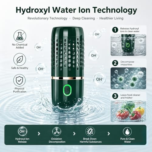 Cordless Produce Cleaner Device for Washing Veggies Fruits Rice & Grains - Variation 1