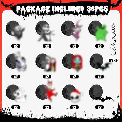 36PCS Halloween Christmas Hanging Swirls Decorations - NO DIY - Halloween Christmas Hanging Streamers for Classroom Ceiling Office Indoor Outdoor Halloween Birthday Party Decorations Supplies