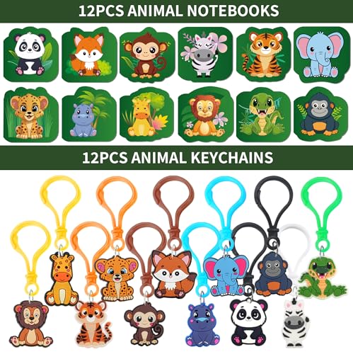 Wild One Jungle Safari Birthday Party Kit - 256 Pcs Animal & Favor Supplies - Animal Party Favors