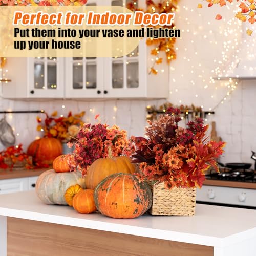 Thiccywoov Fall Mix Artificial Flowers - 40 Bundles Outdoor Decor