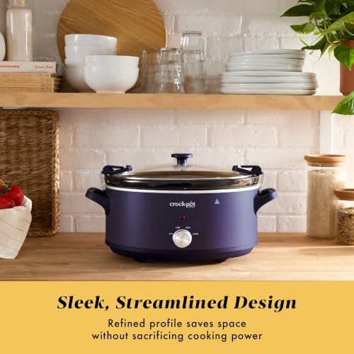 Crock-Pot 10 Quart Manual Slow Cooker with Purple Basil Finish — Large Capacity, Easy to Use