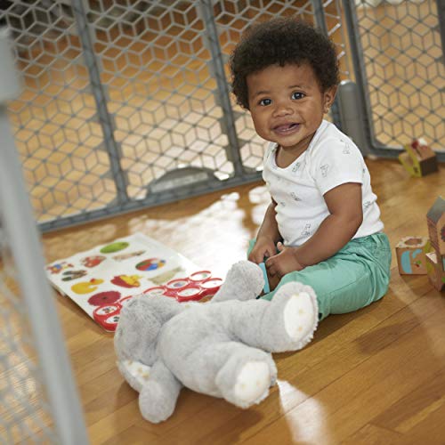 Evenflo Versatile Play Space Adjustable Area, 6-Panel (Cool Gray)