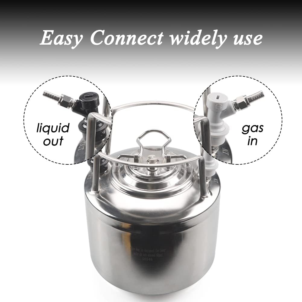 LUCKEG Corny Keg MFL Disconnect Ball Lock Quick Disconnect Set with Stainless Steel Swivel Nut for Home Brewing Beer Keg System (PACK OF 8)
