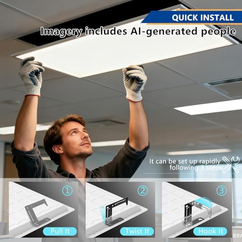 RMCLUX 2x4 LED Panel Light 7500 Lumens Dimmable 4CCT, 2-Pack