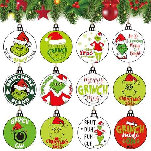 Denylo Pro 24pcs Christmas Wooden Ornaments Hanging Decors Sign Gnome Pendants with Ropes for Tree Home Decor