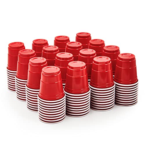 Lilymicky 1080 PACK 2 oz Red Plastic Shot Glasses, Cups