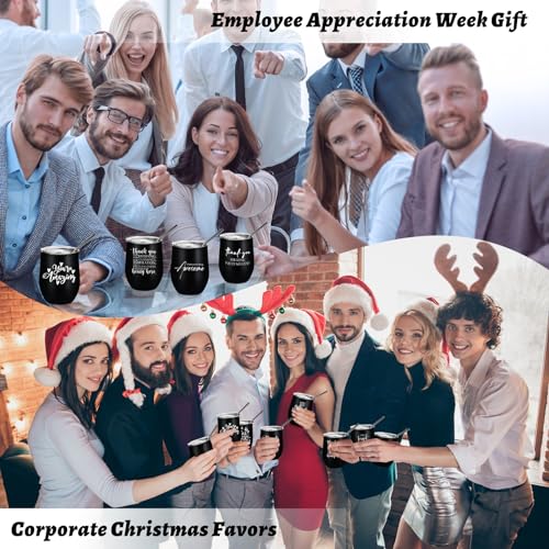 Inbagi 10 Pcs Insulated Stainless Steel Travel Tumblers - Inspirational Gifts for Employees, 12 oz