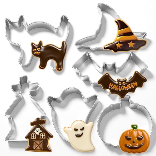 Horror-themed cookie cutters - Witch's Hat, Pumpkin, Ghost,