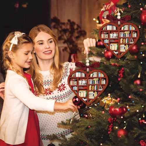 Book Ornament, Book Lovers Gifts - Book Ornaments for Christmas Tree, Bookworm, Book Club, Bookish, Library, Bookshelf Ornament - Gifts for Book Lovers Women